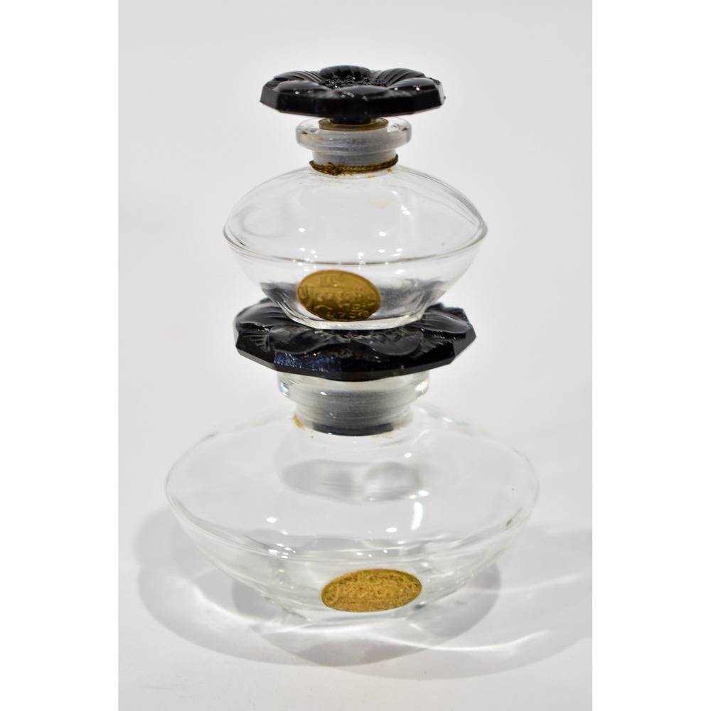 Vintage Caron Le Narcisse Noir Baccarat Crystal Perfume Bottles Set of 2
